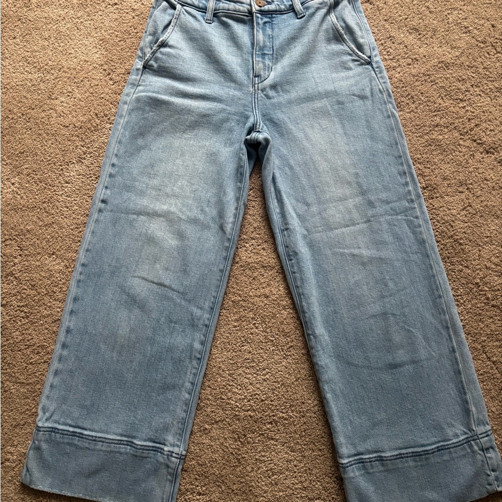 KanCan Light Blue Wide-Leg Ankle Jeans